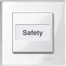 MTN432319 - Rocker with labelling field polar white glossy System M, Schneider Electric