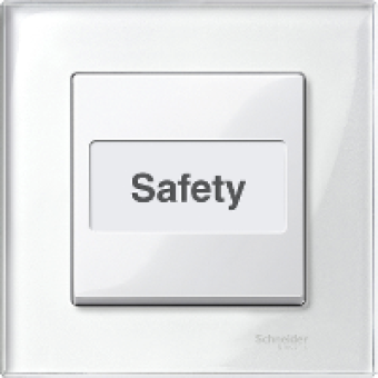 MTN432319 - Rocker with labelling field polar white glossy System M, Schneider Electric