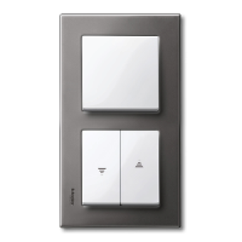 MTN432419 - Rocker for roller shutter switch and push-button polar white glossy System M, Schneider Electric