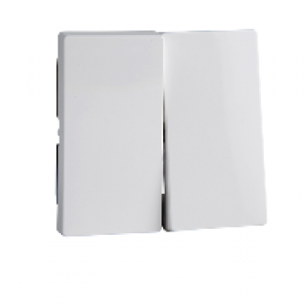 MTN432525 - Rocker 2-gang active white glossy System M, Schneider Electric