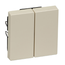 MTN432544 - Rocker 2-gang white glossy System M, Schneider Electric