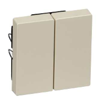 MTN432544 - Rocker 2-gang white glossy System M, Schneider Electric