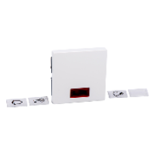 MTN432825 - Rocker w. rectangular indicator window f. symbols active white glossy Sys. M, Schneider Electric