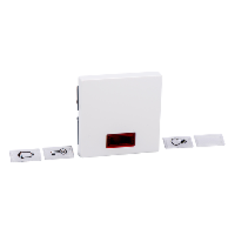 MTN432825 - Rocker w. rectangular indicator window f. symbols active white glossy Sys. M, Schneider Electric