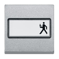 MTN433360 - Rocker with labelling field aluminium System M, Schneider Electric