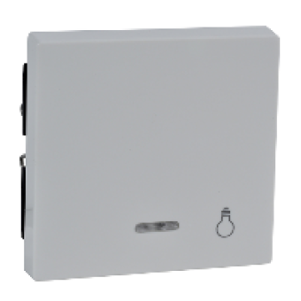 MTN435919 - Rocker with indicator window and marked Light polar white glossy System M, Schneider Electric