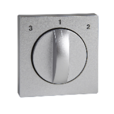 MTN437160 - Central plate for fan rotary switch aluminium System M, Schneider Electric