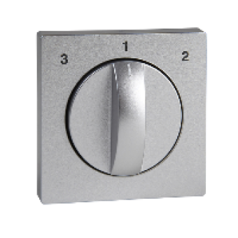 MTN437160 - Central plate for fan rotary switch aluminium System M, Schneider Electric