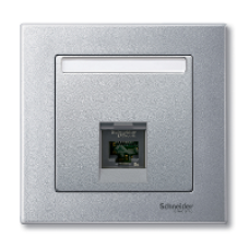 MTN465860 - Central plate 1-gang for Schneider Electric RJ45-Connector aluminium System M, Schneider Electric