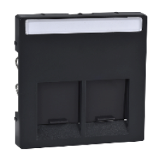 MTN466514 - Central plate 2-gang for Schneider Electric RJ45-Connector anthracite System M, Schneider Electric