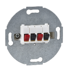 MTN467019 - Loudspeaker connection insert 2-gang polar white, Schneider Electric