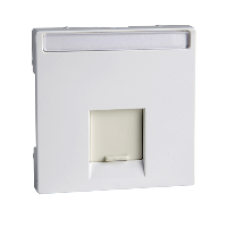 MTN469825 - Cen.pl. 1-gng f. Schneider Electric RJ45-Connctr. active white glossy Sys. M, Schneider Electric