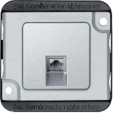 MTN470660 - RJ45 telephone connector insert aluminium Anti-vandalism, Schneider Electric