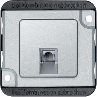 MTN470660 - RJ45 telephone connector insert aluminium Anti-vandalism, Schneider Electric