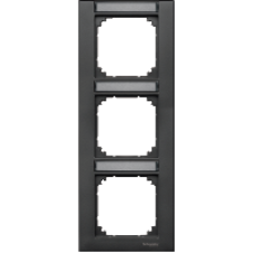 MTN476314 - M-Plan frame 3-gang for labelling vertical installation anthracite, Schneider Electric