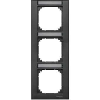 MTN476314 - M-Plan frame 3-gang for labelling vertical installation anthracite, Schneider Electric