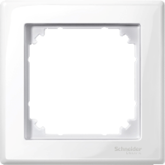 MTN478119 - M-Smart frame 1-gang polar white glossy, Schneider Electric