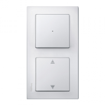 MTN478219 - M-Smart frame 2-gang polar white glossy, Schneider Electric