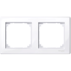 MTN478225 - M-Smart frame 2-gang active white glossy, Schneider Electric