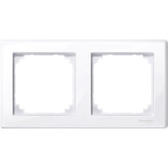 MTN478225 - M-Smart frame 2-gang active white glossy, Schneider Electric
