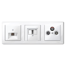 MTN478319 - M-Smart frame 3-gang polar white glossy, Schneider Electric