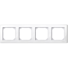MTN478419 - M-Smart frame 4-gang polar white glossy, Schneider Electric