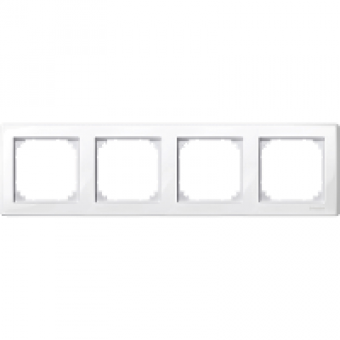 MTN478419 - M-Smart frame 4-gang polar white glossy, Schneider Electric