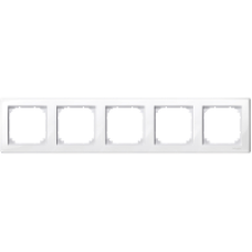 MTN478519 - M-Smart frame 5-gang polar white glossy, Schneider Electric