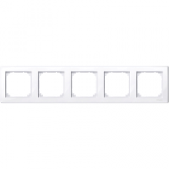MTN478525 - M-Smart frame 5-gang active white glossy, Schneider Electric