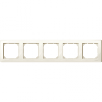 MTN478544 - M-Smart frame 5-gang white glossy, Schneider Electric