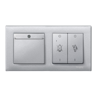MTN486260 - M-Plan frame 2-gang aluminium, Schneider Electric