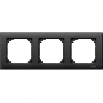 MTN486314 - M-PLAN frame 3-gang anthracite, Schneider Electric