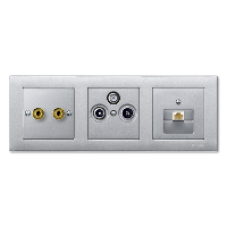 MTN486360 - M-PLAN frame 3-gang aluminium, Schneider Electric