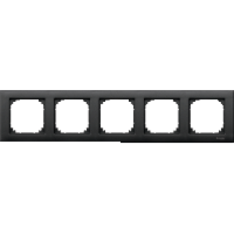 MTN486514 - M-Plan frame 5-gang anthracite, Schneider Electric