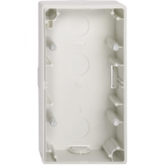 MTN512219 - Surface-mounted housing 2-gang polar white M-Smart/Artec, Schneider Electric