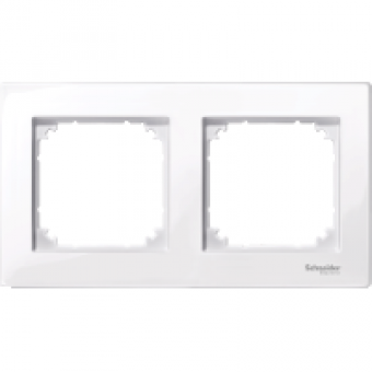 MTN515225 - M-Plan frame 2-gang active white glossy, Schneider Electric