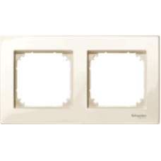 MTN515244 - M-Plan frame 2-gang white glossy, Schneider Electric