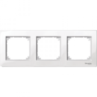 MTN515319 - M-PLAN frame 3-gang polar white glossy, Schneider Electric