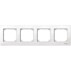 MTN515419 - M-PLAN frame 4-gang polar white glossy, Schneider Electric
