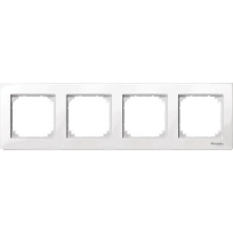 MTN515419 - M-PLAN frame 4-gang polar white glossy, Schneider Electric