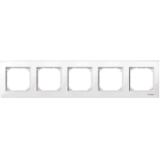MTN515519 - M-Plan frame 5-gang polar white glossy, Schneider Electric