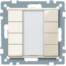 MTN617444 - Push-button 4-gang plus white glossy System M, Schneider Electric