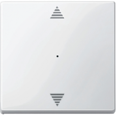 MTN619419 - Rocker f. 1-gng pbtn module w. up/dwn arrw imprint polar white glossy Sys. M, Schneider Electric