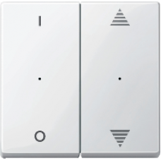MTN619519 - Rockers f. 2-gng pbtn module w. 1/0 & up/dwn arrw imp. pol.wht. glos. Sys.M, Schneider Electric
