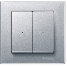 MTN625260 - Rockers for 2-gang push-button module aluminium System M, Schneider Electric