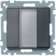 MTN627514 - Push-button 1-gang plus anthracite System M, Schneider Electric