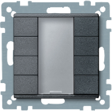 MTN627814 - Push-button 4-gang plus anthracite System M, Schneider Electric