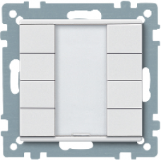 MTN627819 - Push-button 4-gang plus polar white System M, Schneider Electric