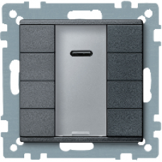 MTN627914 - Push-button 4-gang plus with IR receiver anthracite System M, Schneider Electric