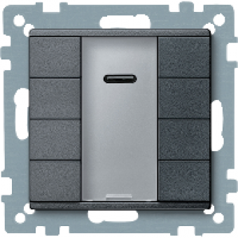 MTN627914 - Push-button 4-gang plus with IR receiver anthracite System M, Schneider Electric